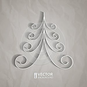 White paper christmas tree