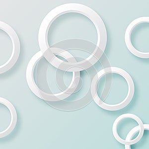 White paper circles background