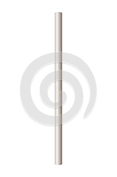 White paper cocktail straw, plant fiber paper drinking straw, the cocktail straws are isolated on the white background