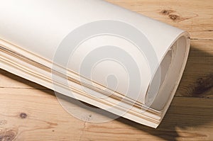 White paper. Concept idea. Whatman paper for creation.