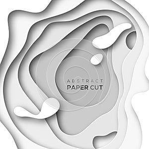 White paper cut shapes