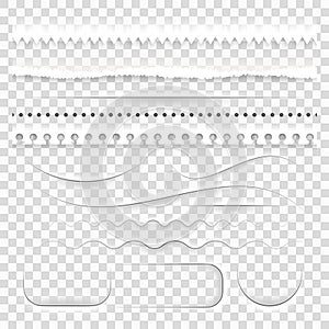 White paper decorative dividers. EPS 10 photo