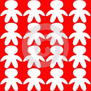 Paper Dolls Seamless Pattern