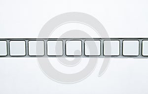 White paper with empty keyboard buttons for text
