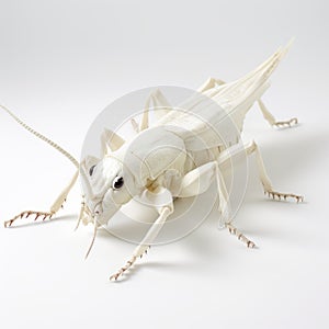 White Paper Grasshopper In Bio-art, Ssaku Hanga, And Mori Kei Style