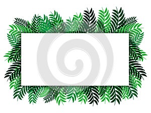 White paper on green leaves background vector abstract nature background design for business.