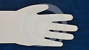 white paper hand with fingers