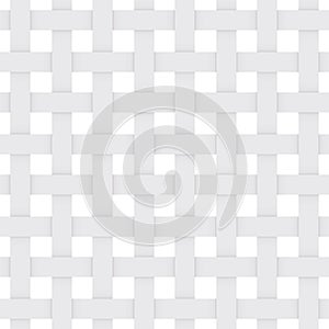 White paper lattice. abstract seamless Monochrome pattern. geometric background with shadow. Repeating structure. Vector