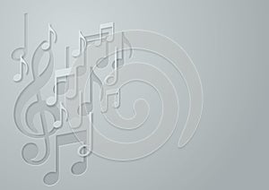 White Paper Music Note background