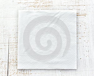 White paper napkin