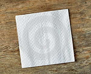 White paper napkin