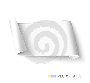 White paper roll long design for web banner