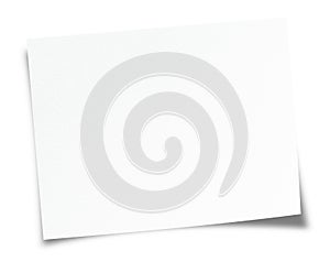 White Paper sheet isolated