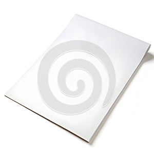 White paper sheet isolated on white background