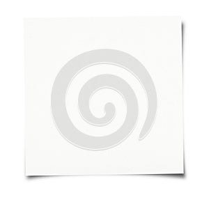 White Paper sheet isolated