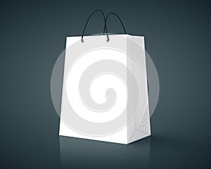 White paper shopping bag