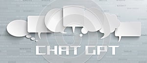 White Paper Speech Bubbles Chat GPT Header photo