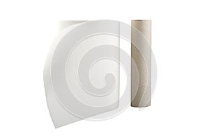 White paper towel roll