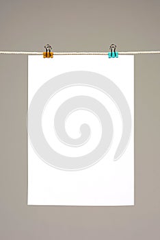 White paper on washing line