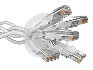 White patchcord network Cables photo