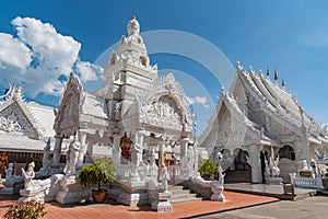 White pavillion  with blue sky background