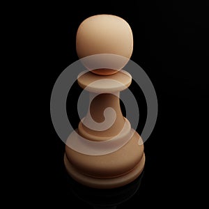 White Pawn. Chess figure.