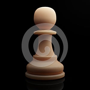 White Pawn. Chess figure.