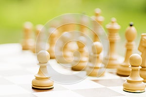 White pawn chess piece