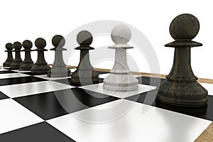 White pawn defecting to black side