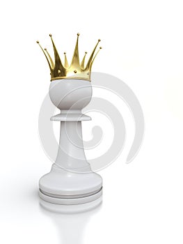White pawn king