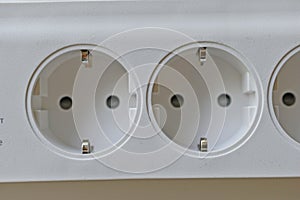 White PC Network Filter Electrical Outlets