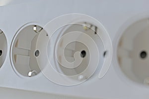 White PC Network Filter Electrical Outlets
