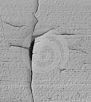 white pealing paint on the wall