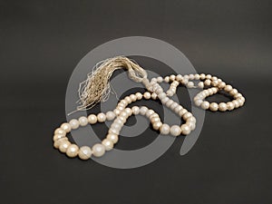 A white pearl bead of muslim to remembering God