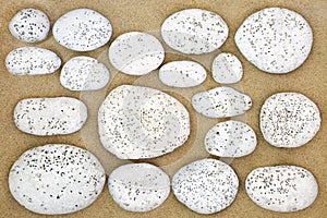 White Pebble Beach Abstract