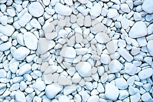 White pebble and sea stones background