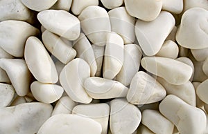 White pebble stones as background