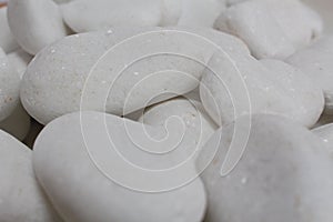 White pebble stones zen