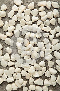 White pebbles stone texture and background