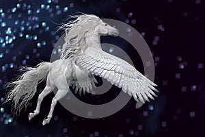 White Pegasus in Sky