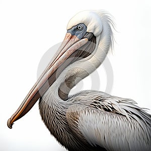 White Pelican Portrait: Architectural Illustrator Style With Edgy Caricatures photo