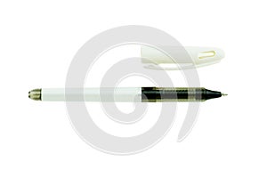 white pen isolated on white background