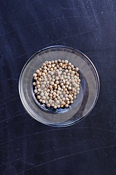 White pepper in bowl