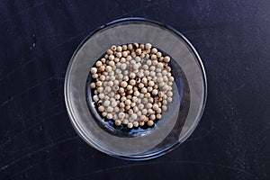 White pepper in bowl