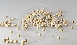 White Peppercorns Close Up