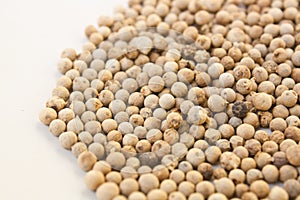 The White Peppercorns Close Up