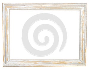 .White photo frame. Isolated background