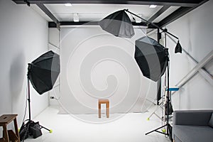 White photography studio