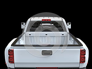 White pickup truck - back view photo