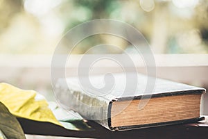 bible on the table .